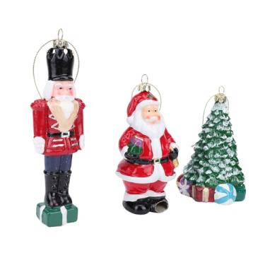 Imagem de RiToEasysports Conjunto de Enfeites de Natal, Decorações Suspensas Em Abs Com Soldado Papai Noel e árvore de Natal, Decoração de Férias Diy para Festa, chá de bebê e Casa