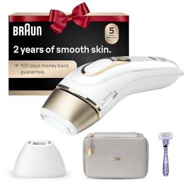 Imagem de Braun IPL Silk·Expert Pro 5 PL5157 de última geração IPL, redução permanente de pelos visível, presentes de Natal para mulheres e homens, sistema de remoção de pelos em casa com bolsa macia e cabeça