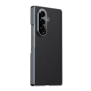 Imagem de LTLMYDAM Capa fina para Samsung Galaxy Z Fold 7, capa de couro com revestimento de proteção de dobradiça, revestimento ultrafino, preto, dobra 7