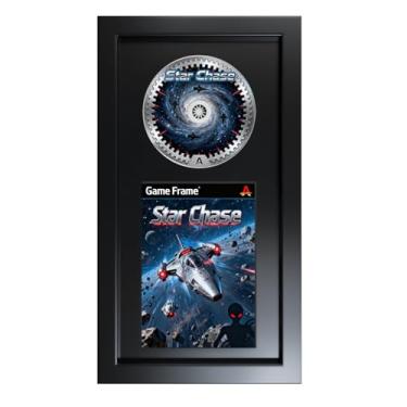 Imagem de Moldura de exibição de videogame compatível com estojo e disco de jogos PS2, com forro de espuma EVA e tecido preto flocado, moldura para jogos, decoração de sala de jogos, 20 x 38 cm