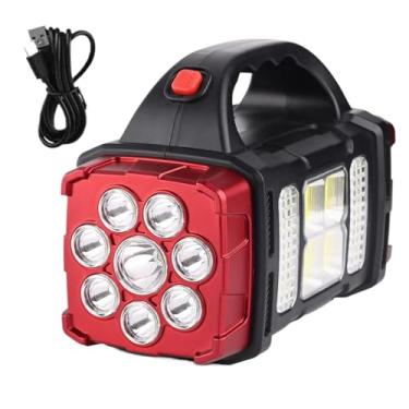 Imagem de Lanterna movida a energia solar – Lanterna solar de caminhada | Lâmpada de tocha de 2400 mAh à prova de intempéries, carregamento USB para caça, , tenda, sobrevivência a desastres