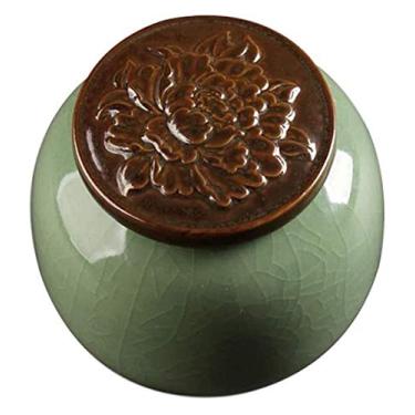 Imagem de ngddf2haa Urnas decorativas urnas funerárias urnas de cremação adultos crianças urnas para animais de estimação seladas contra umidade Celadon Forever Love and Accompany (Cor: #5) (#1)