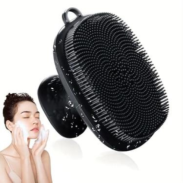 Imagem de Esfregador facial de silicone - Escova de limpeza facial manual para limpeza profunda e esfoliação (homens e mulheres