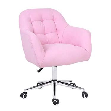 Imagem de Cadeira de mesa giratória moderna cadeira de mesa giratória de 360° cadeira de maquiagem com assento acolchoado respirável, altura ajustável, carga máxima de 150 kg para cadeira de escritório em casa