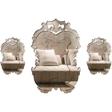 Imagem de Kit 3 Espelhos Decorativos Veneziano Sala Quarto 3888 - Creatus