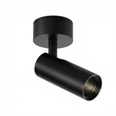 Imagem de 7W adjustable LED track spotlights, suitable for commercial restaurants, dining tables, bars, anti-glare lighting, eco-friendly spotlights, and spotlight cores (Surface Mounted D-Black,7 w-3000k)