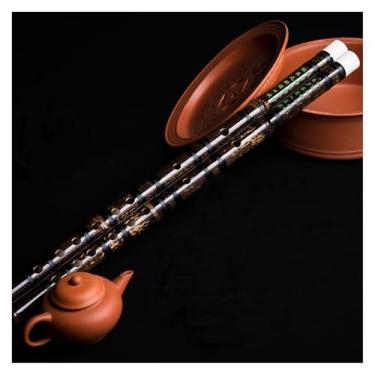 Imagem de Flauta de bambu profissional flauta roxa uma seção flauta transversal Bangdi G Tune F Tune D Tune (tecla F)