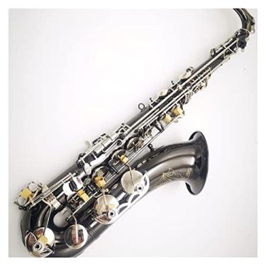 Imagem de Saxofone Tenor Bb Branco Cobre Níquel Ouro B-Tune Instrumento Profissional de Saxofone Tenor