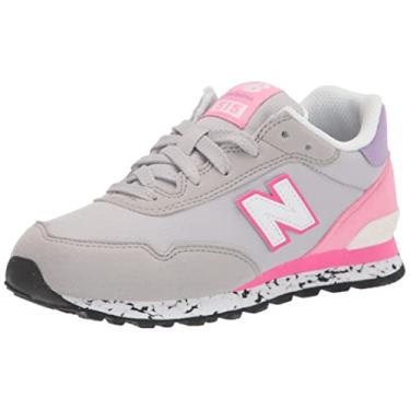 Imagem de New Balance Tênis infantil 515 V1 com cadarço, Nuvem de chuva/Hi, 5 Wide Big Kid