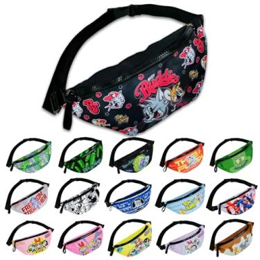 Imagem de Pochete divertida de desenho animado para adolescentes e adultos, bolsa de cintura moderna com design divertido, confortável e durável, perfeita para passeios casuais, viagens e uso diário (TJ, TJ