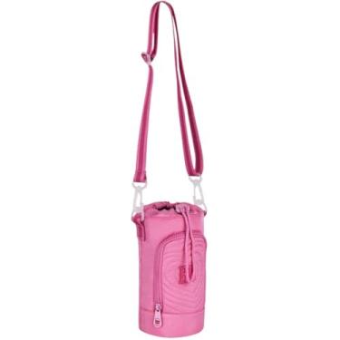 Imagem de Bolsa Porta Garrafa Térmica Rebecca Bonbon RB, com Alça Transversal Regulável, c/Bolso Compartimento, P/Squeeze, Menina, Criança, Feminino (Rosa)