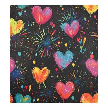 Imagem de Blueangle Capa de ímã para lava-louças Paint Love, decoração de capa frontal para lava-louças, decalques de armário doméstico, adesivos de eletrodomésticos, adesivo magnético decorativo para o dia dos