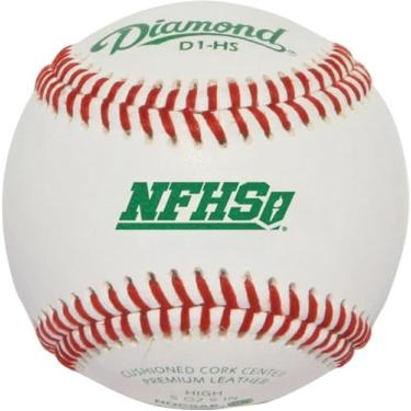 Imagem de Bolas de beisebol de couro Diamond D1-Nfhs, pacote com 12 bolas