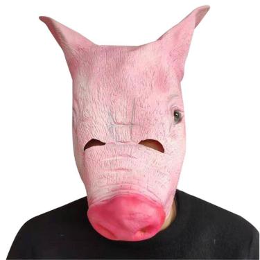 Imagem de Máscara facial completa de látex com capacete Pigsy Journey to the West