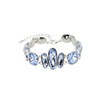 Imagem de Faship Lindo conjunto de brincos de colar retangular quadrado de strass floral, One Size, Outras pedras, Strass