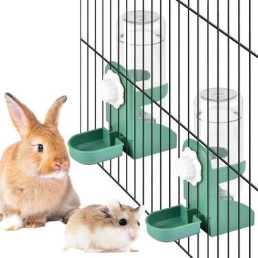 Imagem de Dispensador de Agua colgante kathson para jaula de conejos 500 ml verd