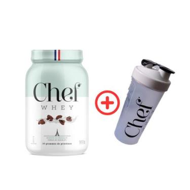 Imagem de Whey Protein Zero Lactose 907g Cookies de Chocolate Coqueteleira Chef 