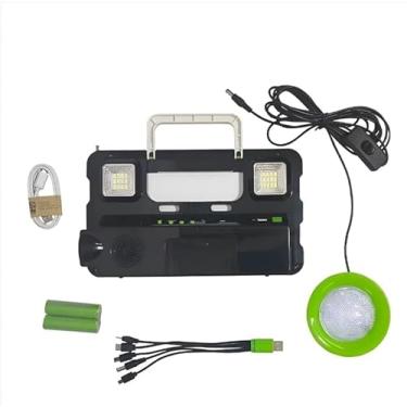 Imagem de Luminária Lanterna Solar Multifuncional – LED, Rádio FM/AM, Entrada USB, Carregamento Solar e USB, Ideal para Emergências, Camping e Pescarias