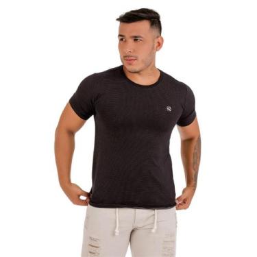 Imagem de Camisa Básica Masculina Preta - XELA Jeans, G, Preto