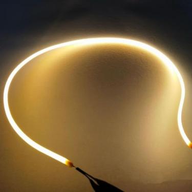 Imagem de Cordão de lâmpada LED de filamento flexível, 10 peças, design dobrável, 3 V, baixa tensão, seguro para projetos de artesanato DIY, decoração de casa, festa, casamento, iluminação vintage (80 mm/2200K)