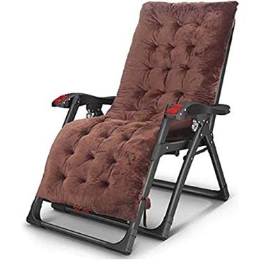 Imagem de YYBOES Espreguiçadeira de jardim, espreguiçadeiras dobráveis para uso ao ar livre, praia dobrável, pausa para almoço ajustável para escritório com almofada de algodão removível, C, nome da cor: C