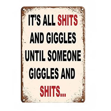 Imagem de Placas de metal engraçadas para banheiro, garagem, homem, caverna, barra, acessórios, placas personalizadas, placa de casa, decoração de parede, decorações de arte para homens, presentes ao ar livre, 20 x 30 cm