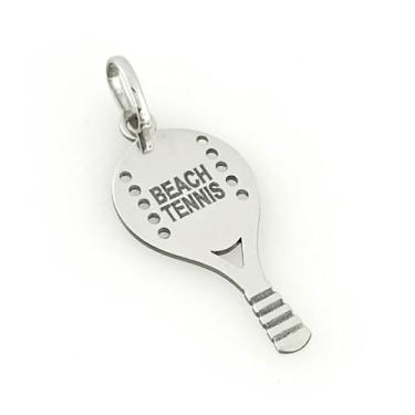 Imagem de Pingente de Aço Raquete Beach Tennis 25x11mm