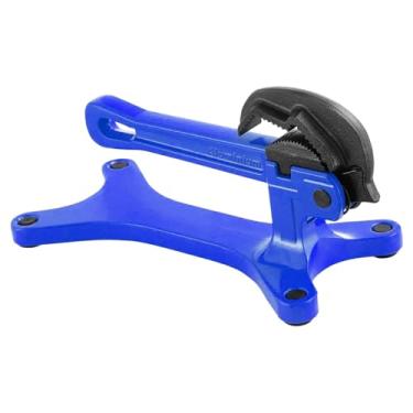 Imagem de ＡＷＨＡＯ Torno de Alumínio para Tubos, Grampo para Tubos, Multiuso, Antiderrapante, Fácil de Usar, Diâmetro de Fixação de 1/8 a 1,5 Polegadas, Azul, Tamanho real