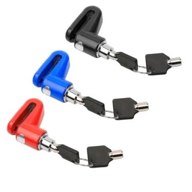 Imagem de Trava De Disco Para Moto E Bicicleta Com Chave Cadeado Antifurto Universal Em Aço Alta Resistência Para Freio A Disco Uso Externo