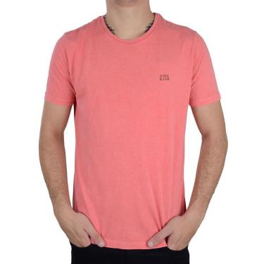 Imagem de Camiseta Masculina King&Joe MC Estonada Rosa - CA23501-Masculino