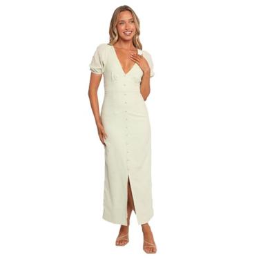 Imagem de Petal & Pup Vestido feminino Seraphina Maxi Verde, Verde, 38