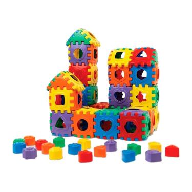 Imagem de Blocos Divertidos Mundo Curioso - 52 Peças - GGB Brinquedos 