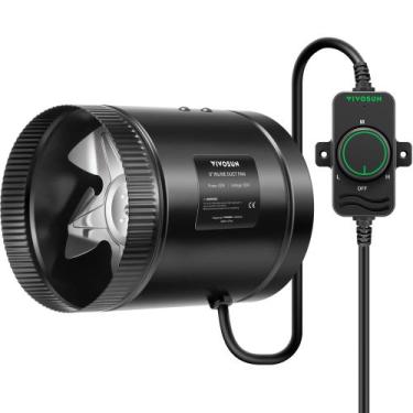 Imagem de Ventilador de duto VIVOSUN 6" Inline 275 CFM Speed Controller 120V