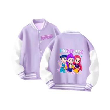 Imagem de Jaqueta De Beisebol KPop Demon Hunters Huntrix Para Meninos E Meninas,