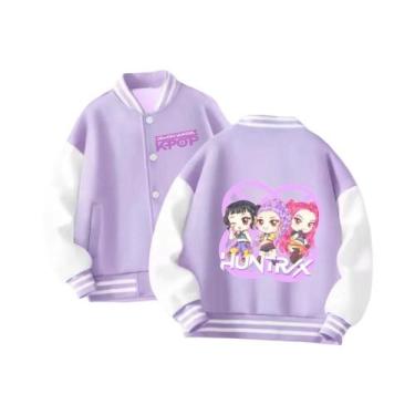 Imagem de Jaqueta De Beisebol KPop Demon Hunters Huntrix Para Meninos E Meninas,
