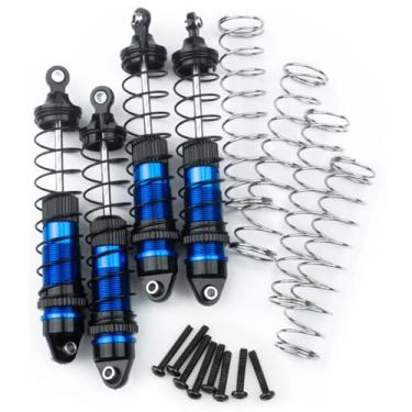 Imagem de QUPA AM STORE Aluminum Front Rear Shocks RC Damper for Losi 1/18 Mini LMT 4X4 Brushed Monster Truck RTR-LOS01026 Upgrade Parts (Blue)