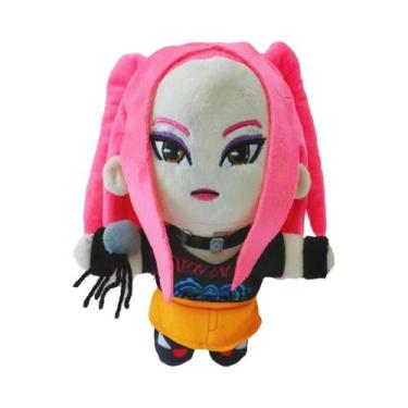 Imagem de Boneco De Pelúcia Tigre Roxo Anime Kpop Caçador De Demônios Com Chapéu