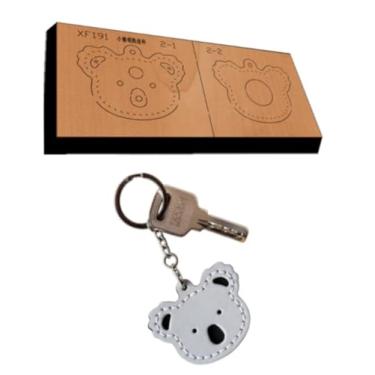 Imagem de YJIUYUANQ Conjunto de ferramentas de perfuração de couro com pingente de padrão de coala para projetos de bricolage