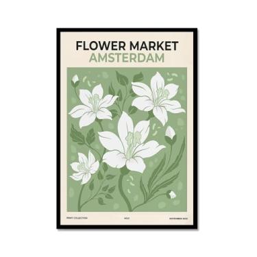 Imagem de Arte de parede verde sálvia Matisse William Morris Bauhaus Impressão floral abstrata Mercado de Flores Cartaz Picasso Estética Decoração de Parede para Sala de Estar (SKU4,12x40,6 cm = (30 x 40 cm