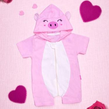 Imagem de Macacão Manga Curta Temático - Bichinhos da Floresta Cor:Porquinha Ros