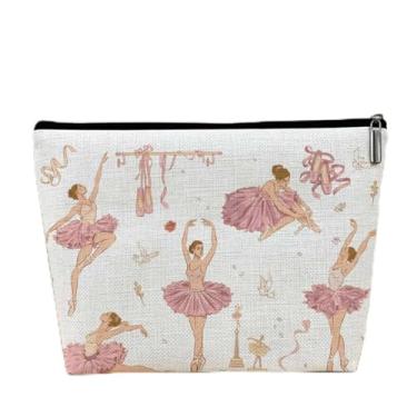 Imagem de Elegante bolsa de maquiagem pequena para balé, bolsa organizadora pequena com zíper, bolsa de viagem portátil para mulheres, acessórios de balé, presentes para mulheres, colega de trabalho, irmã