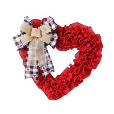 Imagem de oshhni Guirlanda decorativa em formato de coração, multiuso, para pendurar na parede, ideal para pedidos de casamento, lareira, mesa ou decoração interna e