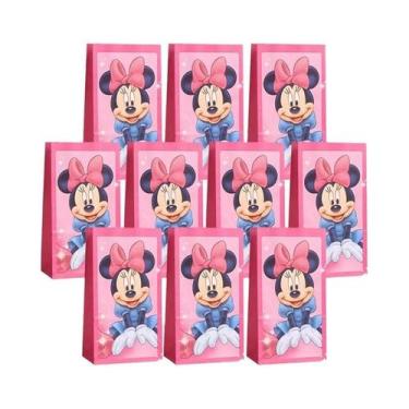 Imagem de Caixa De Doces De Aniversário Do Mickey E Minnie Mouse, Lembrancinha P