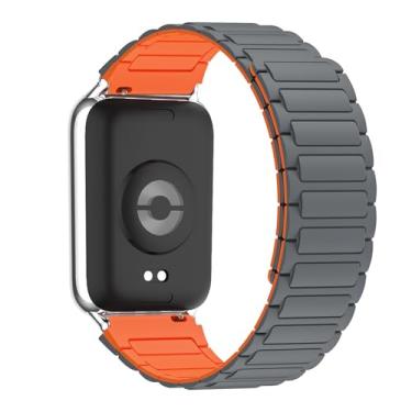 Imagem de BIK Cinta de silicone para mi banda 8 pro smart relógio banda magnetic loop reposição pulseira para redmi relógio 4 pulseira(SHO,For Mi Band 8 Pro)