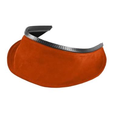 Imagem de shamjina Capacete de soldagem envolvente com babador, profissional, para jateamento de areia e polimento, fácil instalação, proteção para o pescoço, Laranja