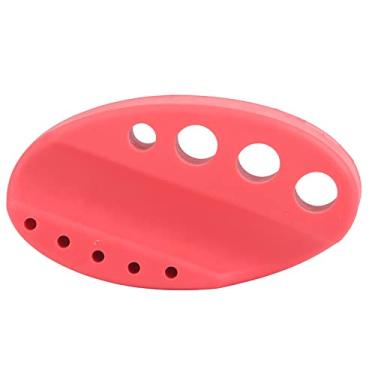 Imagem de Yinhing Porta-Copos Oval de Silicone Suporte Portátil de 4 Cores para Canetas de Maquiagem Permanente Copos de Tinta Cotonetes Com Furos de Tamanhos Diferentes para Microblading Labial (rosa)