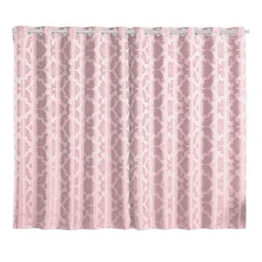 Imagem de Cortina Infantil Para Quarto Bebê 2.20x1.30 Menina Cor Rosa - ENTROU C