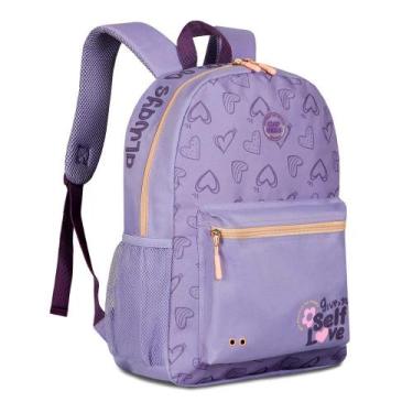 Imagem de Mochila Juvenil 17" Feminina Lilás Self Love Mf25005 - Clio, Unica