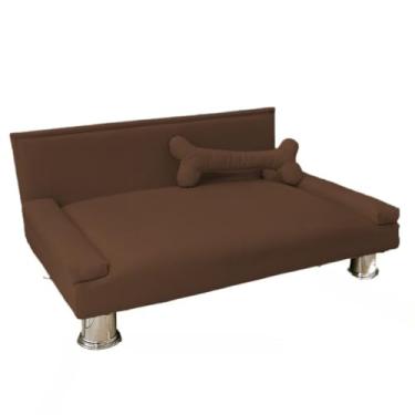 Imagem de Cama Pet Suede Confortável para Cachorros e Gatos 90x60cm,Ideal para Sala e Quarto, Donos de Animais(Marrom)