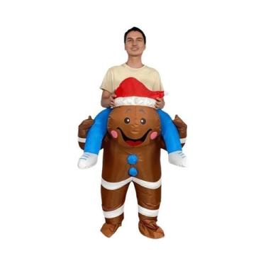 Imagem de Fantasia Inflável De Homem De Gengibre Para Adultos, Fantasia De Natal